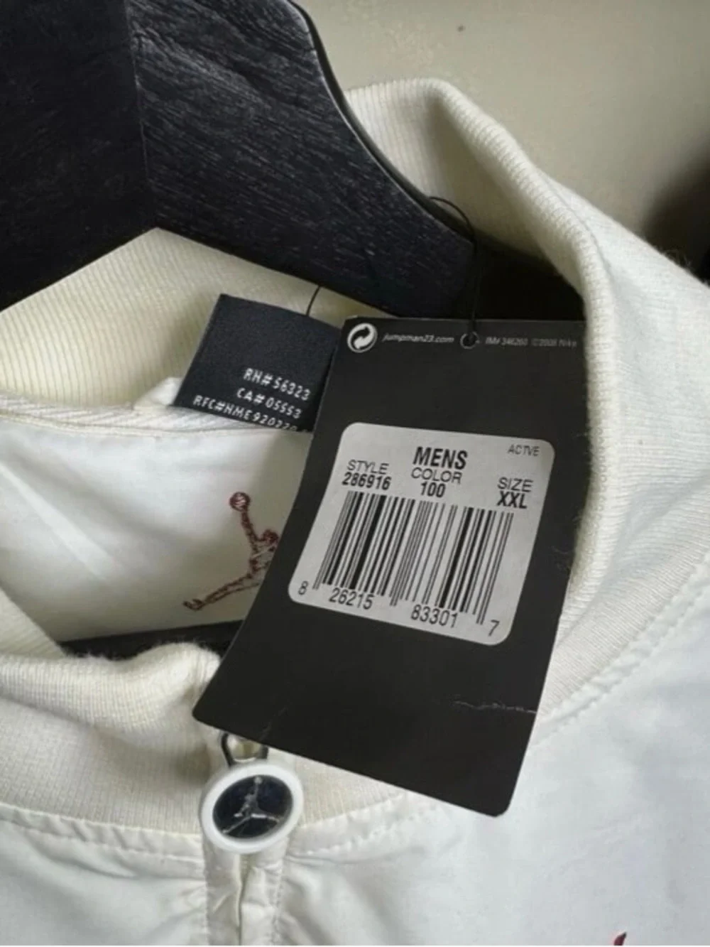 Jordan 3 White Tracksuit with Red Accents and Elephant Print
